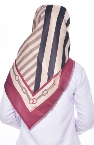 Echarpe Taffetas Imprime Numérique 95190-04 Cerise 04