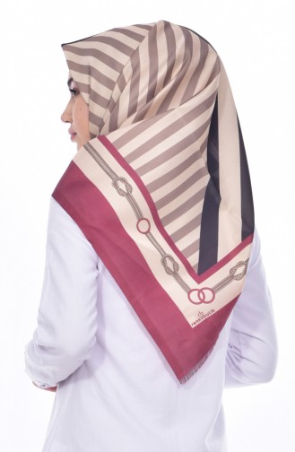 Echarpe Taffetas Imprime Numérique 95190-04 Cerise 04
