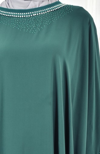 Smaragdgrün Hijab-Abendkleider 3017-03