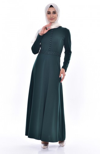 فستان أخضر زمردي 4411-09