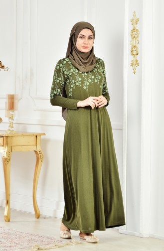 Dilber  Umre Dress 6090-01 Khaki 6090-01