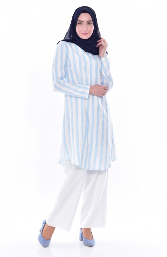 Striped Tunic 1042-01 Blue 1042-01