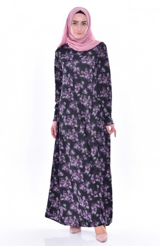EFE Floral Dress 0191-02 Purple 0191-02