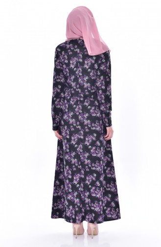 Lila Hijab Kleider 0191-02