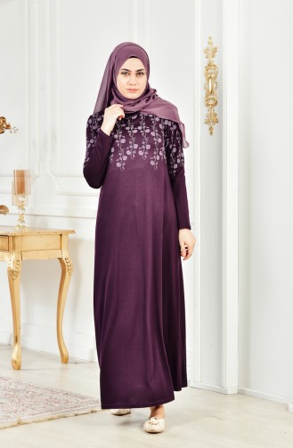 Sefamerve Robe Omra 6090-03 Plum 6090-03