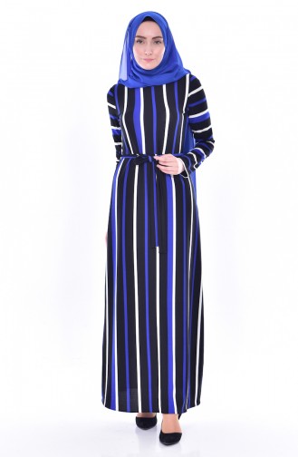 Saxe Hijab Dress 4161-05