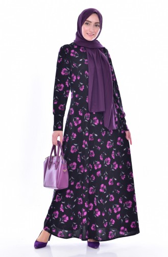 Purple Hijab Dress 0188-03