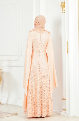 Lace Overalls Evening Dress 8113-01 Salmon 8113-01