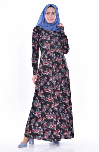 Turquoise Hijab Dress 0191-03
