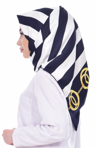 Navy Blue Scarf 06