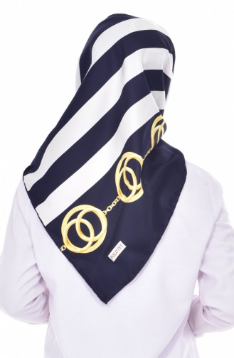 Navy Blue Scarf 06