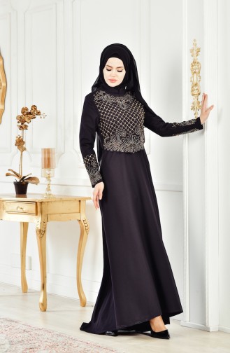 Black Hijab Evening Dress 2007-06