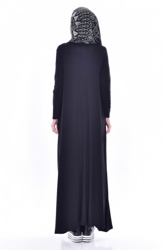 Black Hijab Dress 7929-03