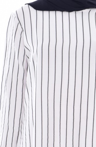 Striped Tunic 1041-01 Black 1041-01