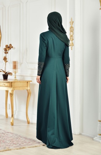 Emerald Green Hijab Evening Dress 2007-02