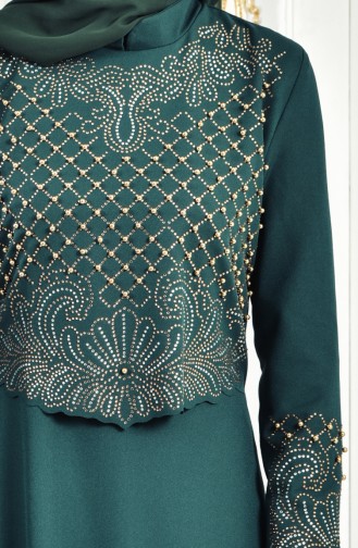 Emerald Green Hijab Evening Dress 2007-02