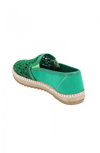 حذاء مسطح أخضر حشيشي 5205-01