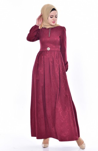 Jacquard Dress 9710-02 Bordeaux 9710-02