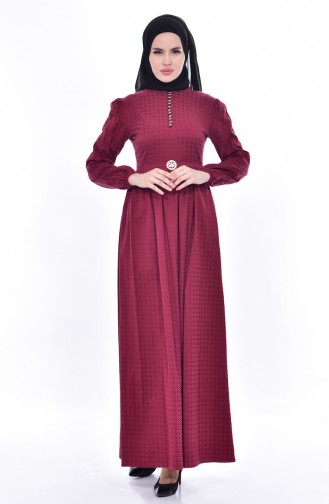 Brooch Dress 9712-02 Bordeaux 9712-02