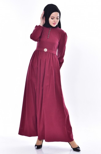 Brooch Dress 9712-02 Bordeaux 9712-02