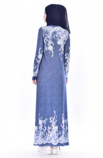 Ecru Hijab Dress 6098-01