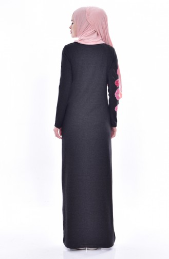 Smoke-Colored Hijab Dress 2919-15