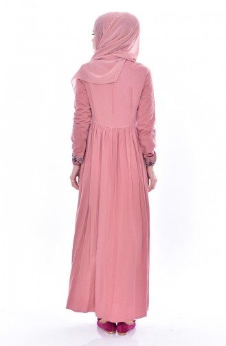 Dusty Rose Hijab Dress 3637-02
