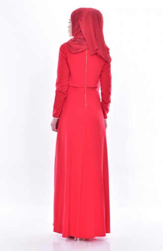 Allerli Elbise 2248-05 Kırmızı