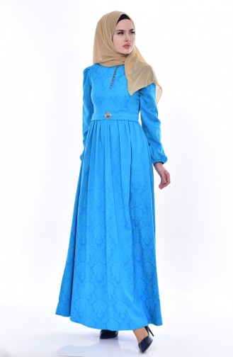 Jacquard Dress 9710-04 Blue 9710-04