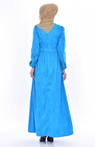 Jacquard Dress 9710-04 Blue 9710-04