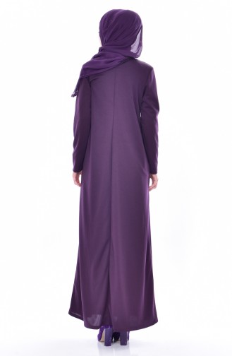 Purple Hijab Dress 9033-05