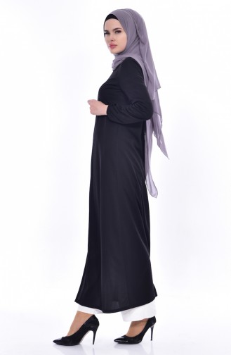 Abaya Manches élastique 3044-01 Noir 3044-01