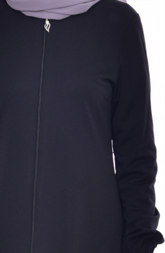 Abaya mit Gummi 3044-01 Schwarz 3044-01