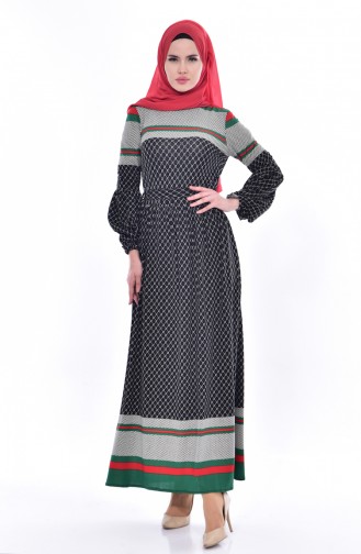 Black Hijab Dress 6066-03