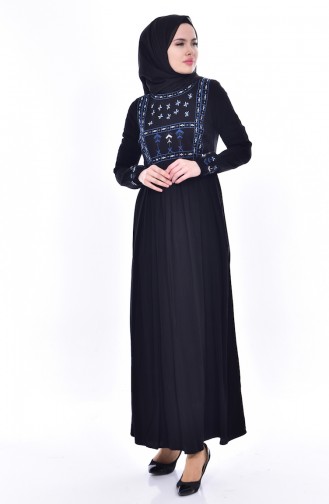 Black Hijab Dress 3637-04