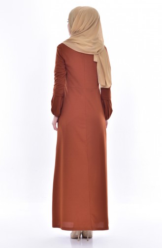 Robe Hijab Tabac 9014-04