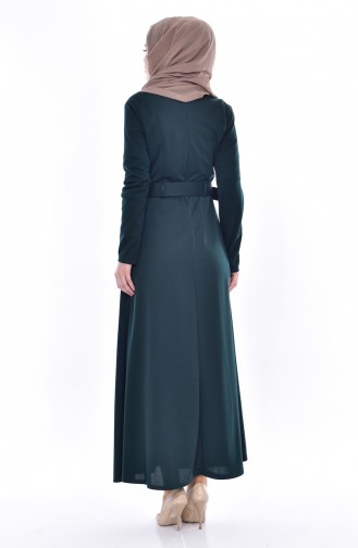 Emerald Green Hijab Dress 1864-02