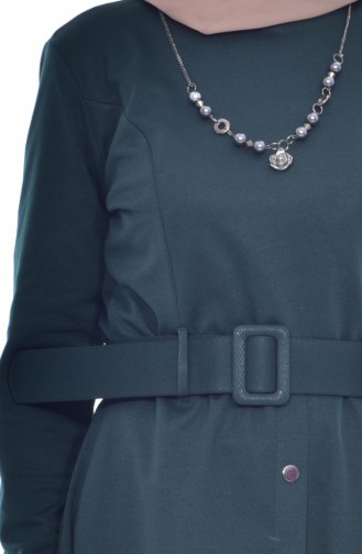 Emerald Green Hijab Dress 1864-02