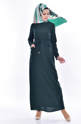 فستان أخضر زمردي 4414-03