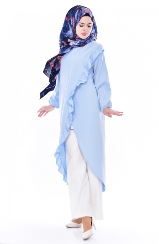 Frilly Tunic 5016-02 Baby Blue 5016-02