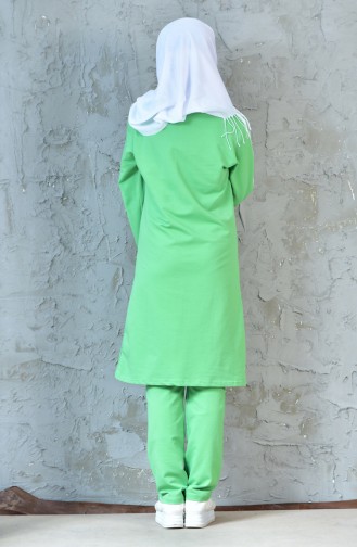 Zippered Tracksuit Suit 18090-08 Pistachio Green 18090-08