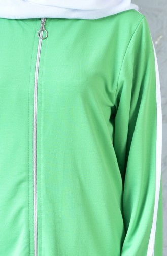 بدلة رياضية بتصميم سحاب 18090-08 لون اخضر فستُقي 18090-08