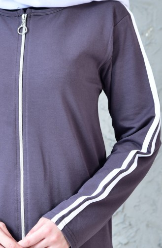 Zippered Tracksuit Suit 18090-06 Smoked 18090-06