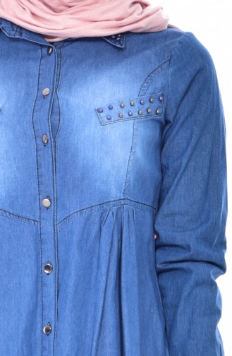 Pearls Jeans Tunic 4004-01 Jeans Blue 4004-01