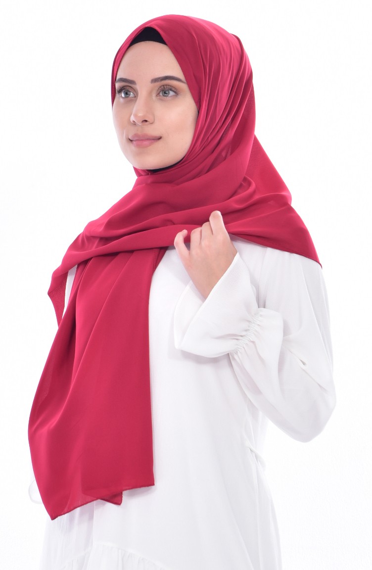 red chiffon wrap