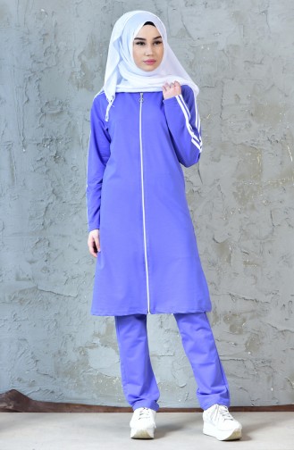 Zippered Tracksuit Suit 18090-10 Lilac 18090-10