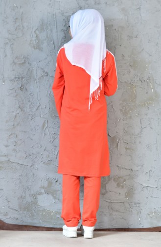 Zippered Tracksuit Suit 18090-11 Orange 18090-11