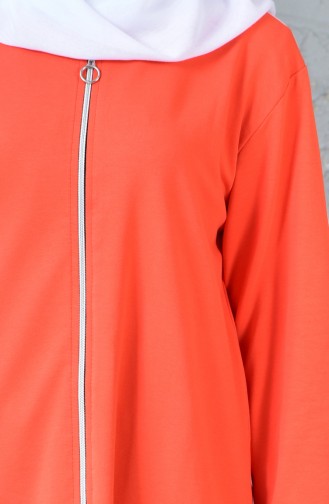بدلة رياضية بتصميم سحاب 18090-11 لون برتقالي 18090-11