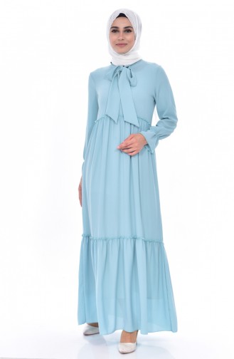 Sea Green Hijab Dress 4914-01
