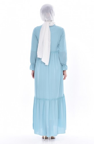 Sea Green Hijab Dress 4914-01